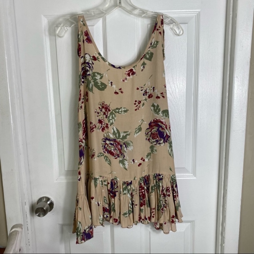 Faithful the Brand Floral Tie Strap Mini Dress size XS